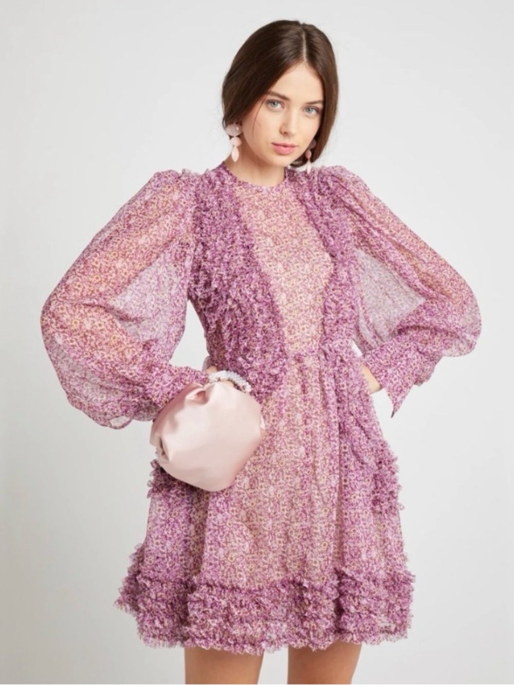 OPT Few Moda Bessy Dress in Raspberry Size Small